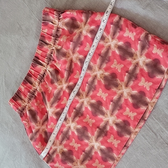 J Crew Wednesday Tie Dye Mini Skirt Ikat Print Pull On Silk Linen - Picture 13 of 13